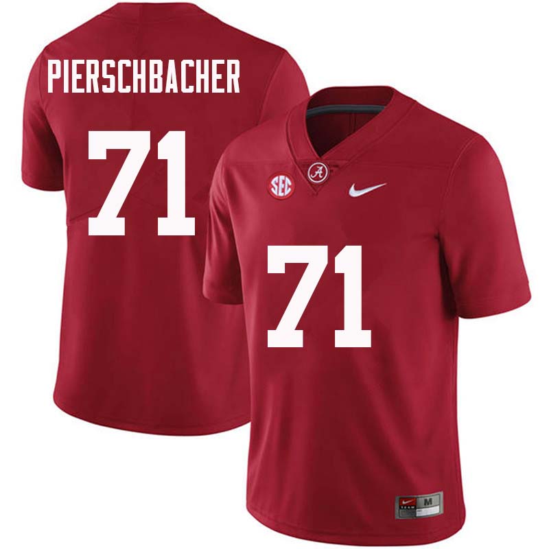 Alabama Crimson Tide Men's Ross Pierschbacher #71 Crimson NCAA Nike Authentic Stitched College Football Jersey TS16M85OI